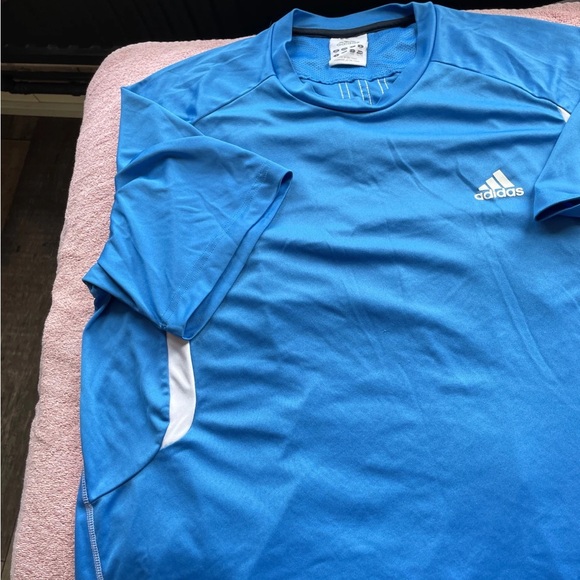 adidas Tops - Adidas Sky Blue Performance Tee